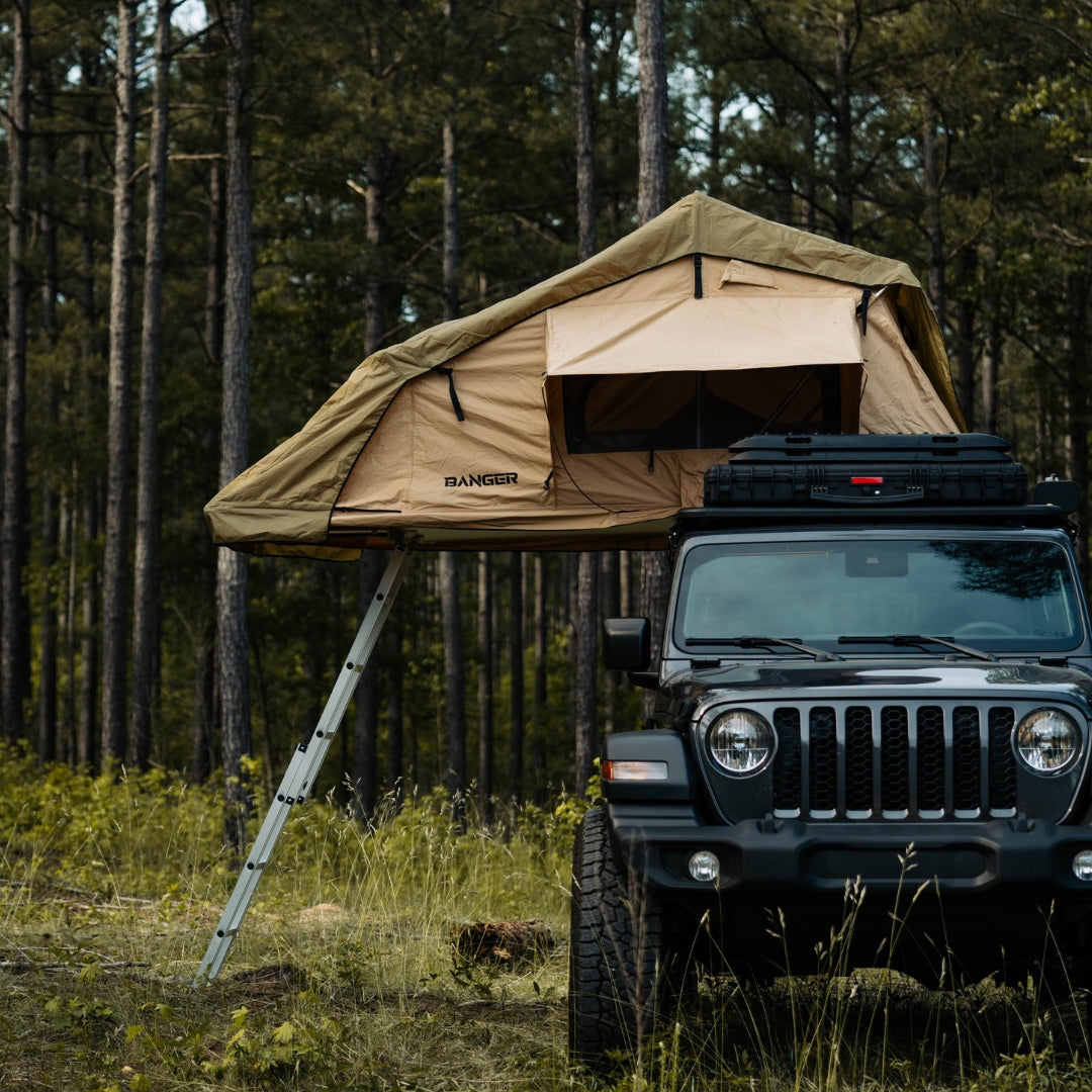 open roof tent Banger Soft Shell Roof Top Tent – Banger Overland & Outdoors